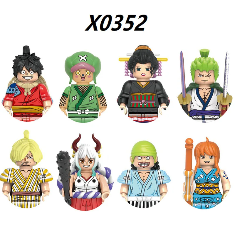 X0352 One Piece Building Blocks Anime Figure Roronoa Zoro Monkey D Rufy Image Model Dolls Puzzle Assembly Mattoni Giocattolo All'Ingrosso