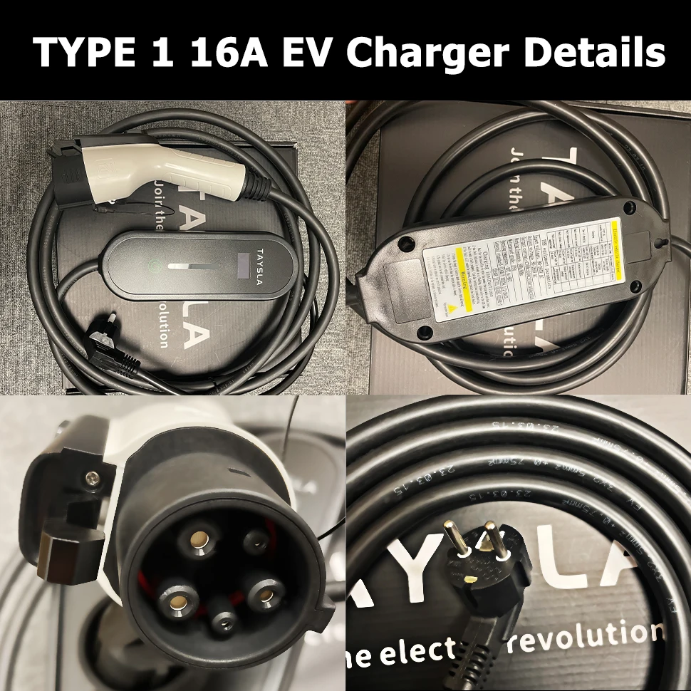 Electric Car Charger Type 2 32A 16A Charger Type 1 EV Charger Portable Electric Vehicle Charging Cable GBT for Tesla BYD 17