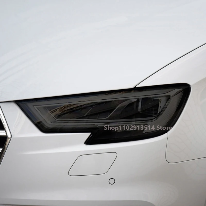 

For Audi A3/S3/RS3 2014-2016-2023 Accessories Car Headlight Protective Film Vinyl Restoration Transparent Black TPU Car Sticker