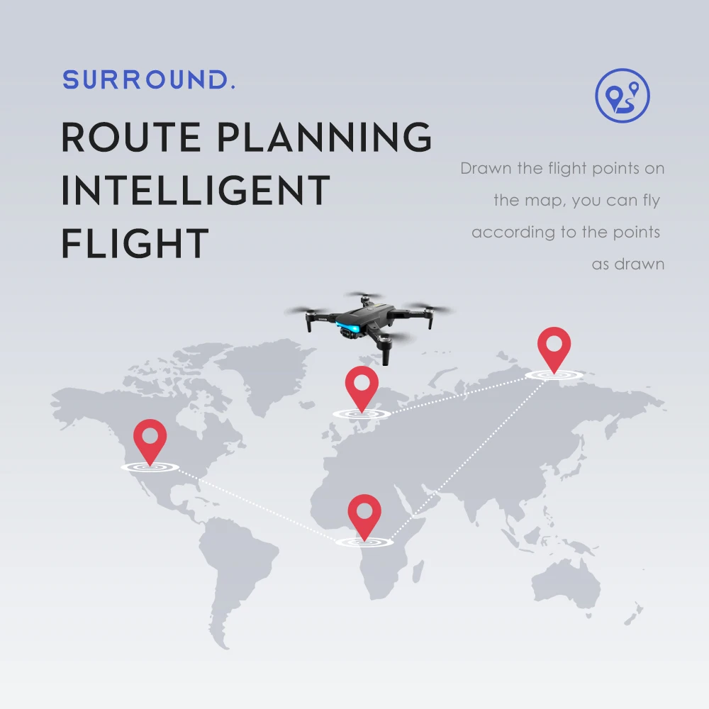 KBDFA LS38 Drone, SURROUND ROUTE PLANNING Drawn the flight points on INTELLIG