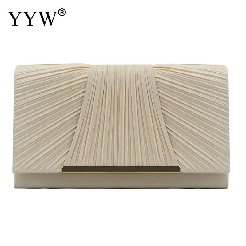 Luxury Women'S Pleated Sequin Evening Clutch Bag Bride Handbag Wedding Purse Chain Crossbody Bag For Banquet Party Dinner Bag