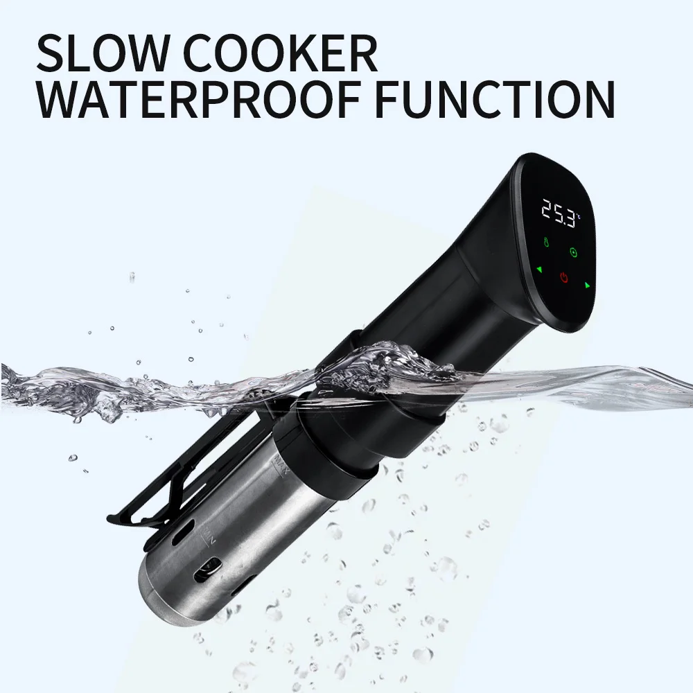 Sous Vide Cooker Machine IPX7 Waterproof Thermal Immersion Circulator Vacuum Slow Cooker LCD Digital Accurate Control