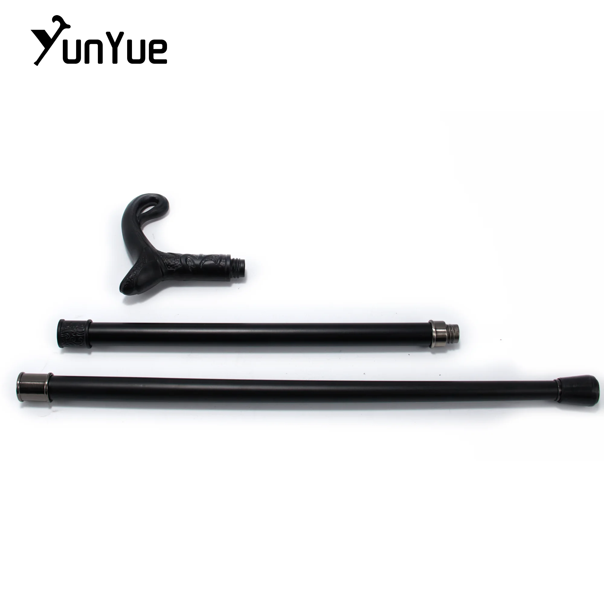 Matte Black Curve Line Type Walking Cane Lady Fashion Decorative Walking Stick Gentleman Vintage Elegant Cane Cosplay Props 93cm