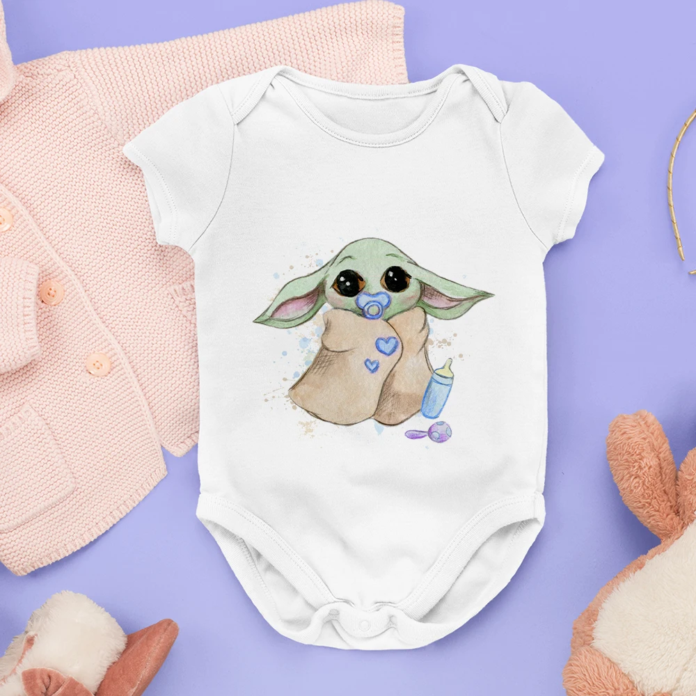 Комбинезон Disney Bebe для девочек и мальчиков детский комбинезон Yoda Kawaii Harajuku модный