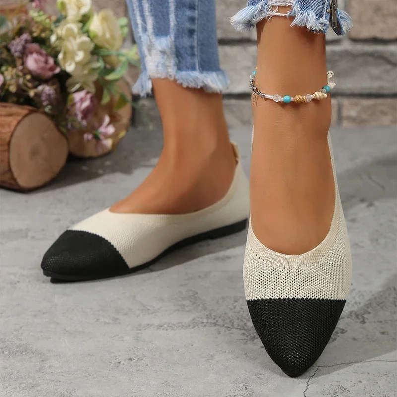 

Flats Pointed Toe Mesh Women Shoes Spring Shallow Casual Loafers Shoes New 2024 Fashion Female Cozy Breathable Zapatos Walking