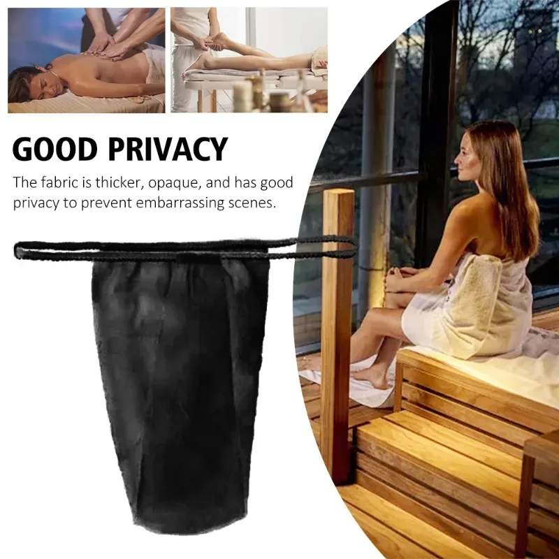 100pcs Soft Non Woven Fabrics For Women Spa Portable Disposable Panties T Thong Breathable With Elastic Waistband Underwear 2