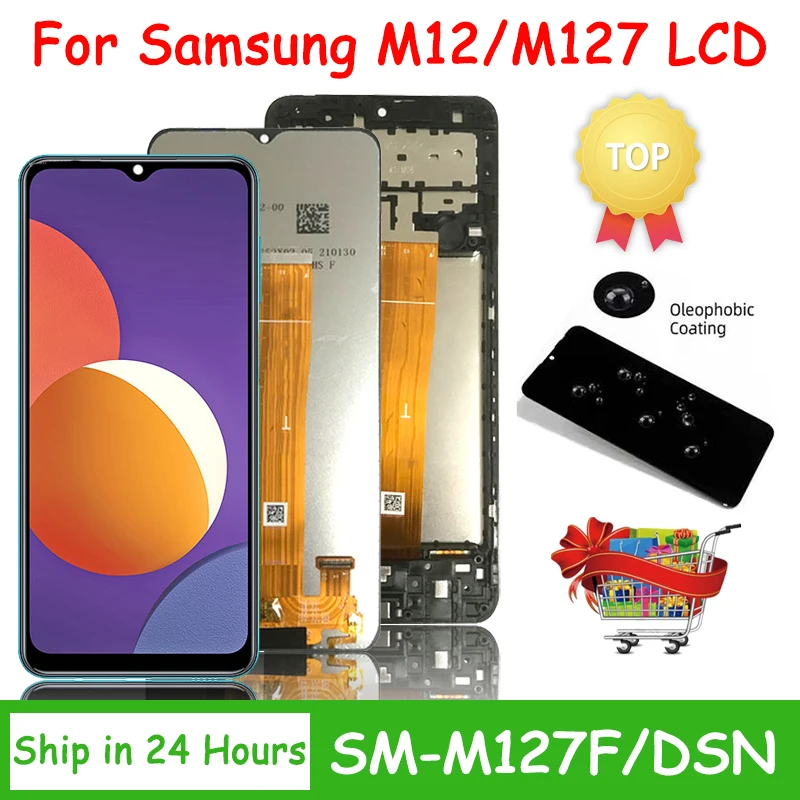 

6,5 дюймовый IPS ЖК-дисплей для Samsung M12 M127 SM-M127FN/DS SM-M127F/DS SM-M127G/DS ЖК-дисплей с сенсорным экраном и дигитайзером в сборе