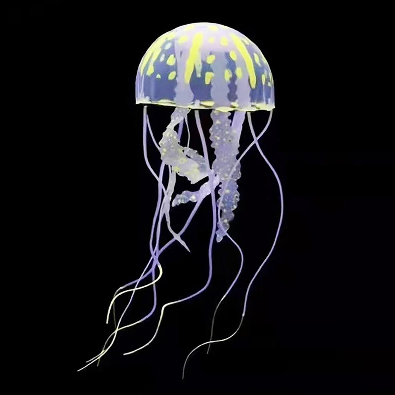 Vibrant Glowing Jellyfish Aquarium Decor Ornament