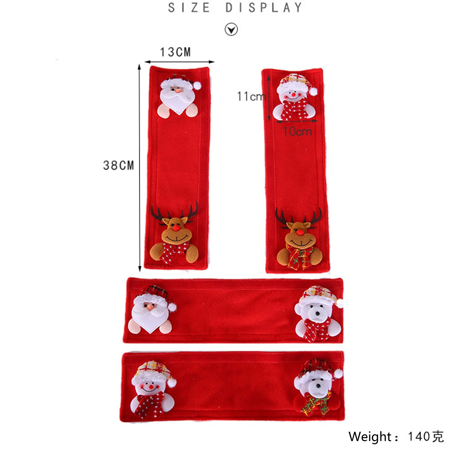 Christmas Refrigerator Door Hand Grip Covers Handle Gloves Hand Grips Protector Kitchen Decor Home Kitchen Accessories Decor