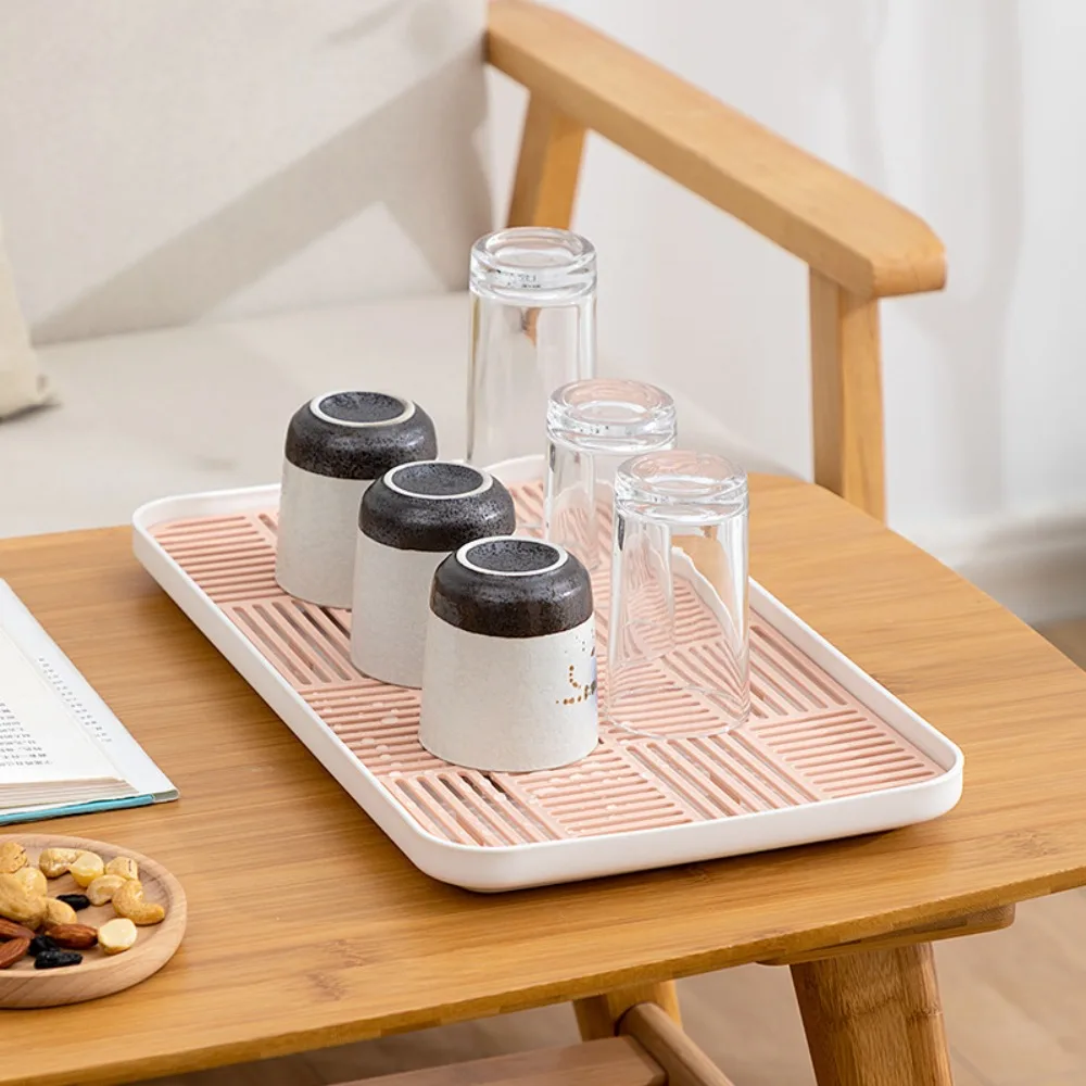 Detachable Tableware Drain Tray Double Layer Grids Design Dish Drainer Storage Tray Kitchen Accessory Easy Clean Dish Drainer 2