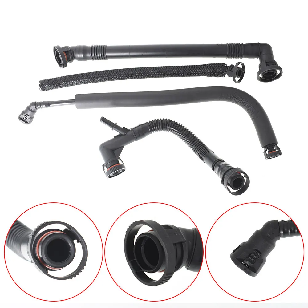 BB224268 for BMW E46 E39 E85 PCV Crankcase Vent Valve & Breather Oil Separator Hose Kit