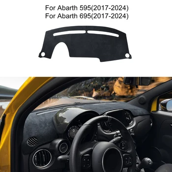 For Abarth 595 695 2012-2019 2020 2021 2022 2023 2024 LHD RHD Car Dashboard Dash Protect Mat Pad Summer Dashmat Sunshade Carpet 1