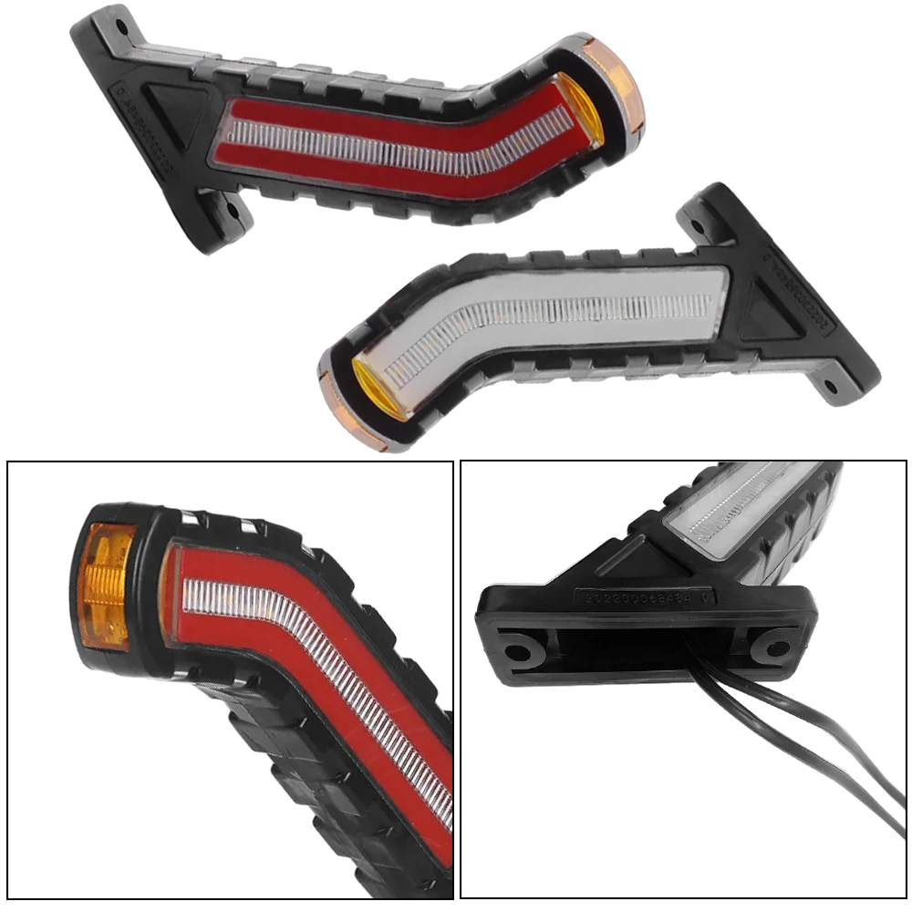 2pcs New Waterproof Trailer LED Outline Marker Truck Light Side Marker 12V 24V Lighting Neon Stalk Side Marker Lamp For Trailer