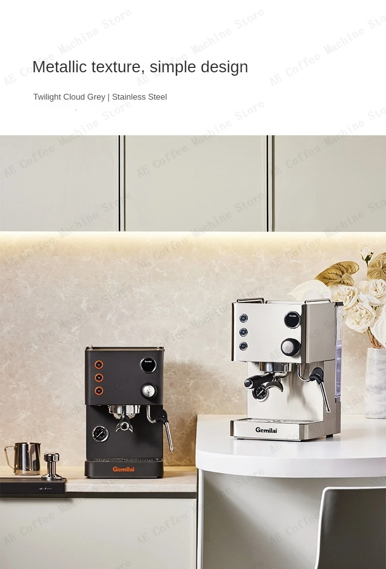 Description Picture 5 of itemItalian Semi-automatic Coffee Machine Small Household Coffee Machine with Adjustable Temperature Milk Frothing Steam Machine