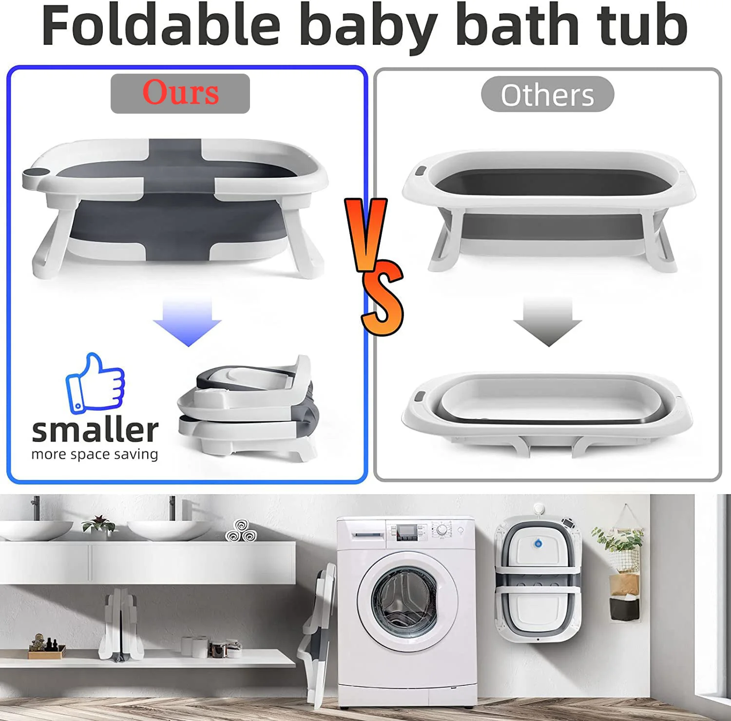 Baby Bath Tub with Bath Cushion