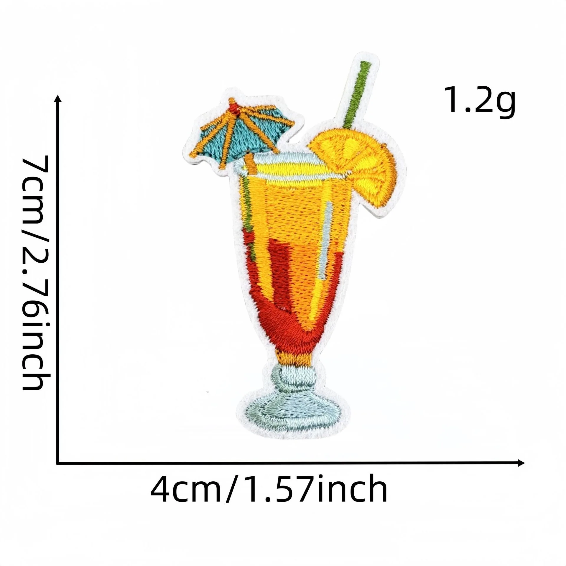 Description Picture 3 of item1 piece Cartoon Graffiti Hawaiian Beach Patches Iron On Cute Mexico Festival Clothing Patch DIY Badge