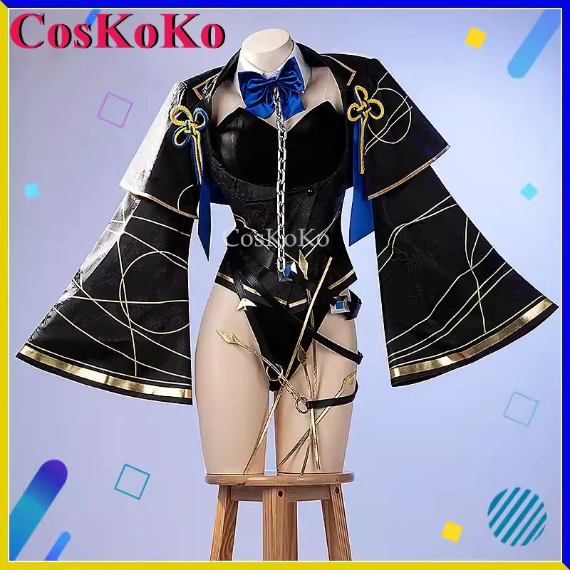 

【Customized】CosKoKo Koyanagi Rou Cosplay Anime VTuber Costume Fashion Lovely Jumpsuit Uniform Halloween Party Role Play Clothing