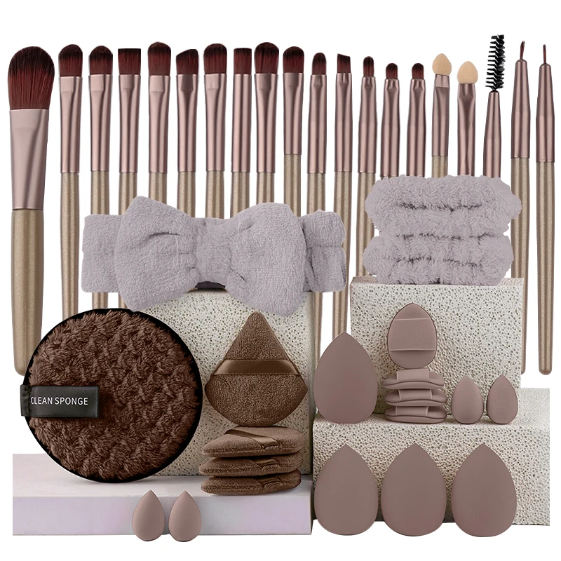 40-Piece Professional Makeup Brush Set - Soft, Fluffy Brushes for Eyeshadow, Foundation, Blush, Eyeliner, and Face