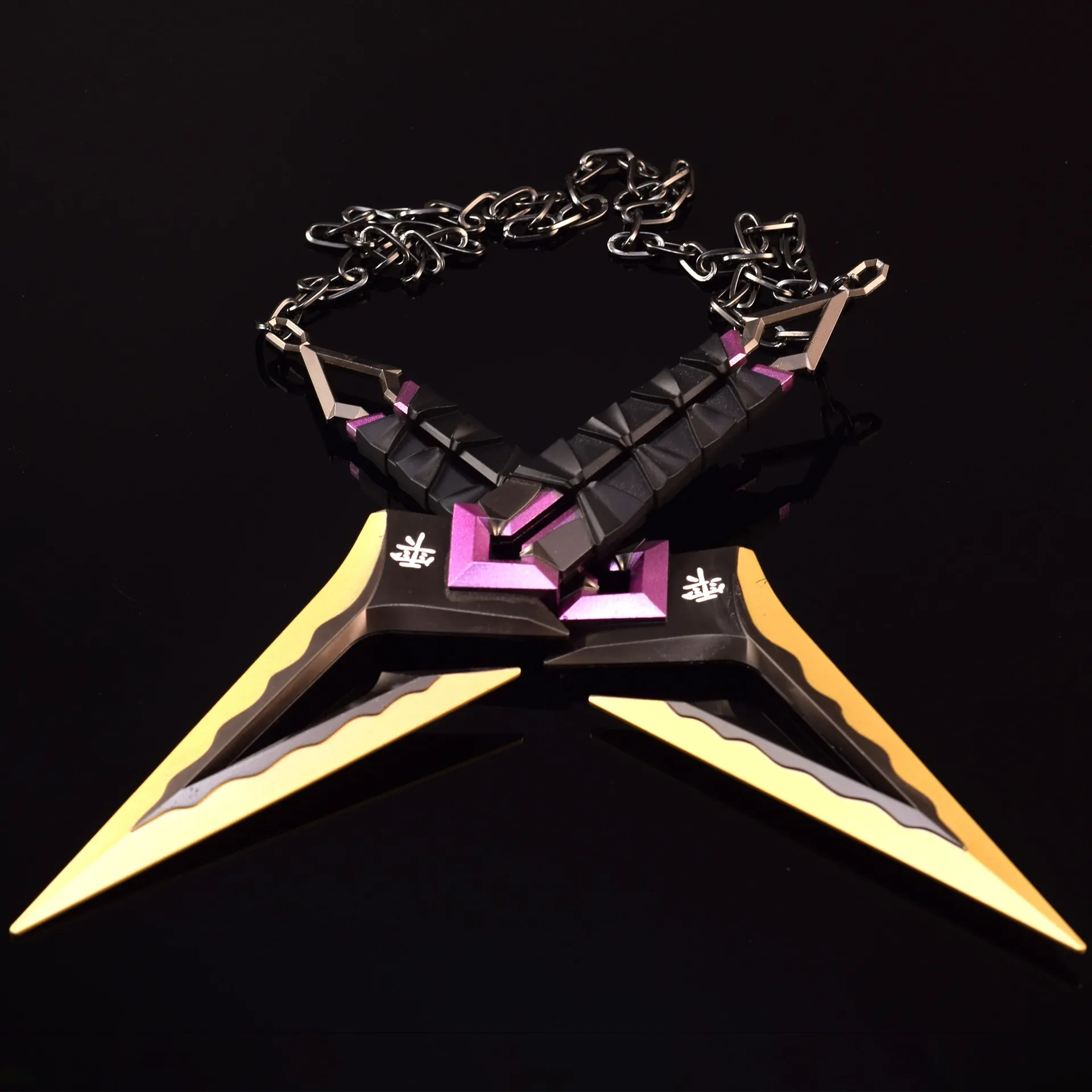 22cm Valorant Game Kuronami No Yaiba Variant Purple Ninja Kunai Peripherals Weapon Melee Model Game Birthday Gift Toys for Boys 4
