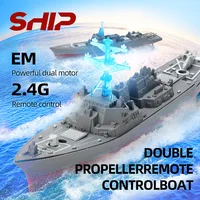 Mini Rc Boat Kids Toy Remote Control Warship Dual Motor Radio-Controlled Ship High Speed Boats Model Electric Toy Children Gift 1
