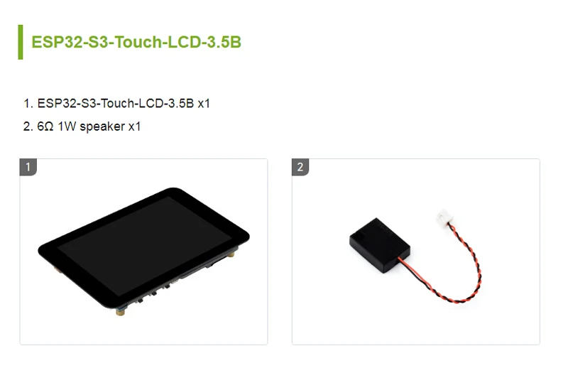 ESP32-S3 3.5 Inch Touch Display Development Board 32-Bit LX7 Dual-Core Processor