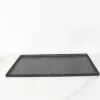 Modern simple hollow tray rectangular black metal living room coffee table tea tray decorative ornament soft decoration jewelry 4