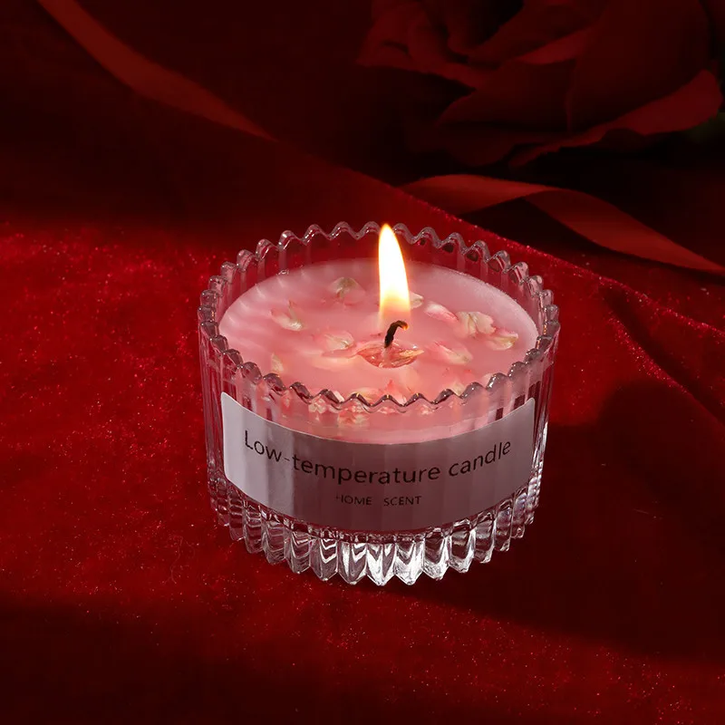 Sexy Low Temperature Candles Canned Gilding40DegreesmPeony Flower Rose Petals Wax Drip Adult Sex Training Props