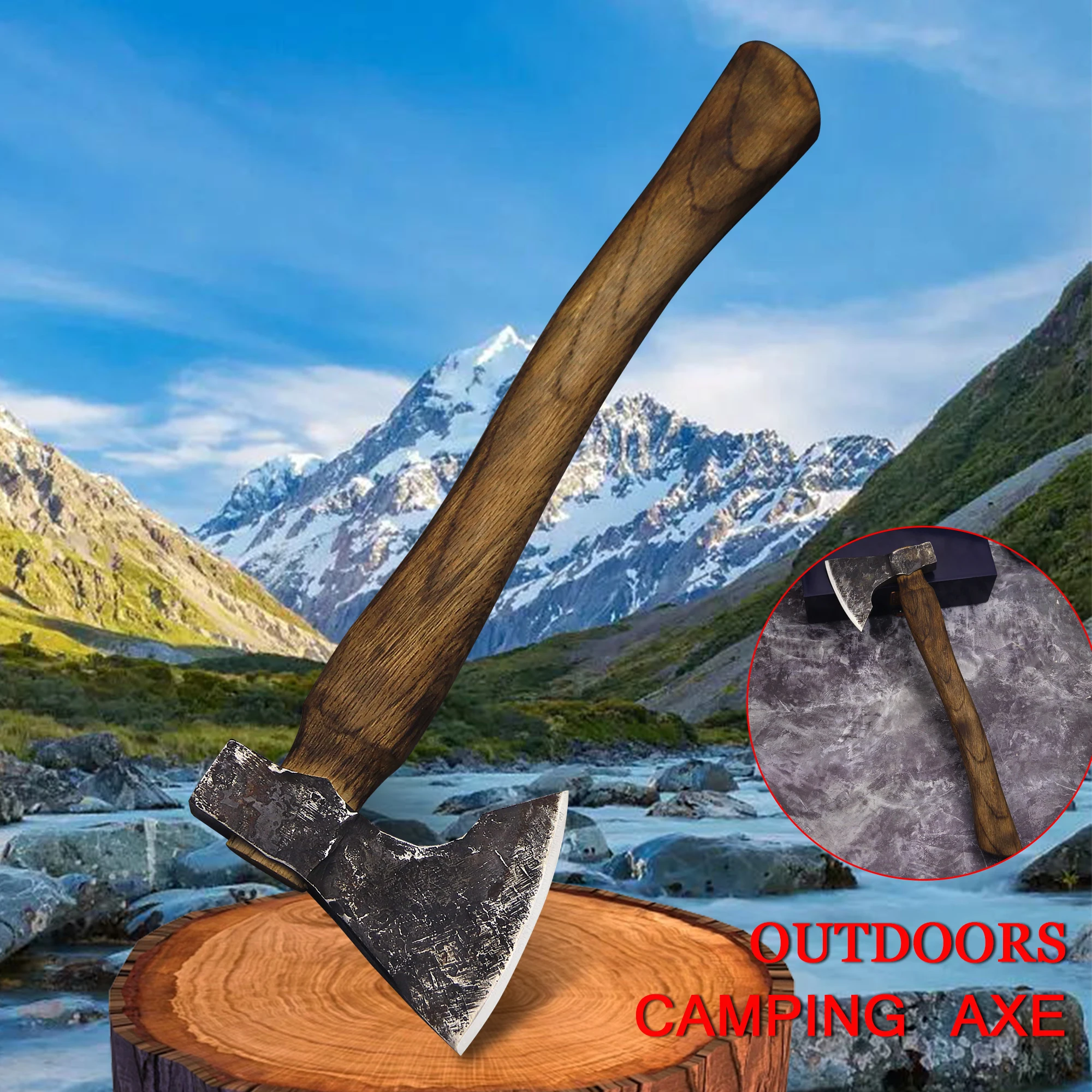 WPKOPYAAmericanHandwroughthighhardnesscampingaxeoutdoor