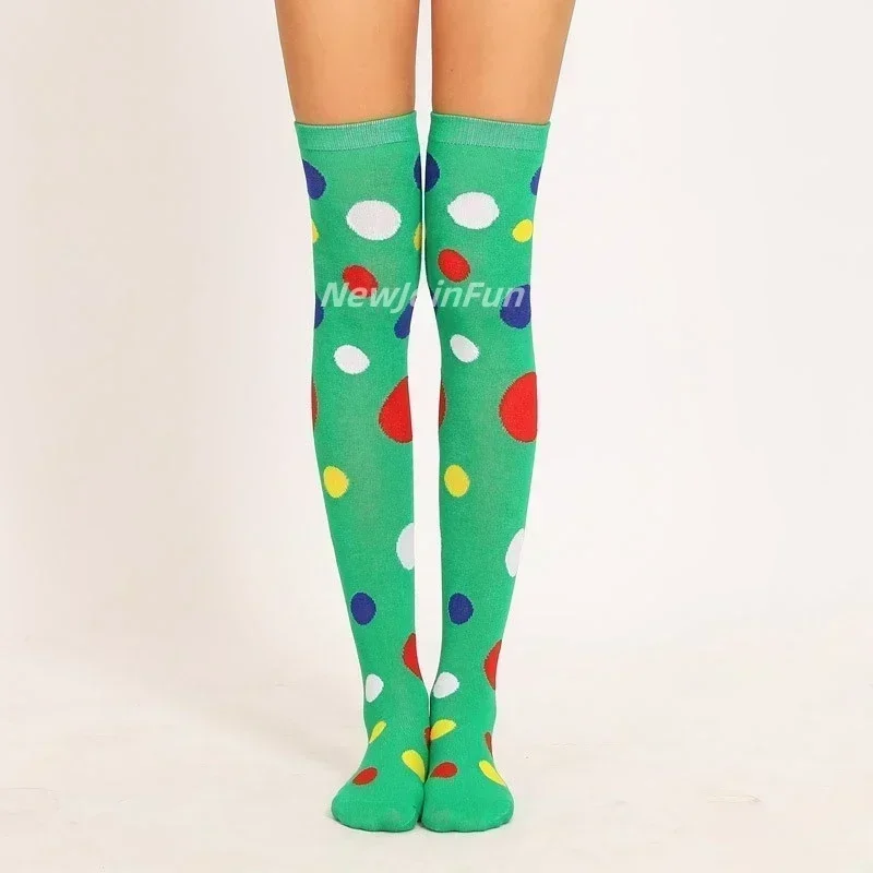 Regenbogenfarbene, schwarz-weiß gestreifte, knielange, lange Socken, Beinwärmer, Gothic-Lolita-Strümpfe für Mädchen und Frauen, Herbst/Winter. – Detail 5