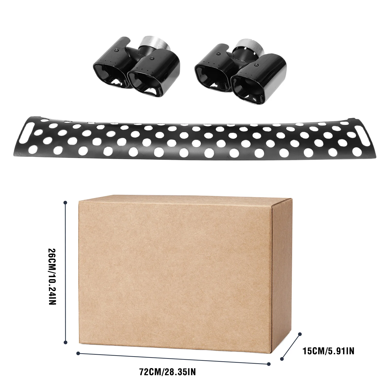 Stainless Steel Exhaust Pipe Trim Set Rear Exhaust Tail Pipe Decor Exterior Accessories for Land Rover Defender 90/110/130 20-25