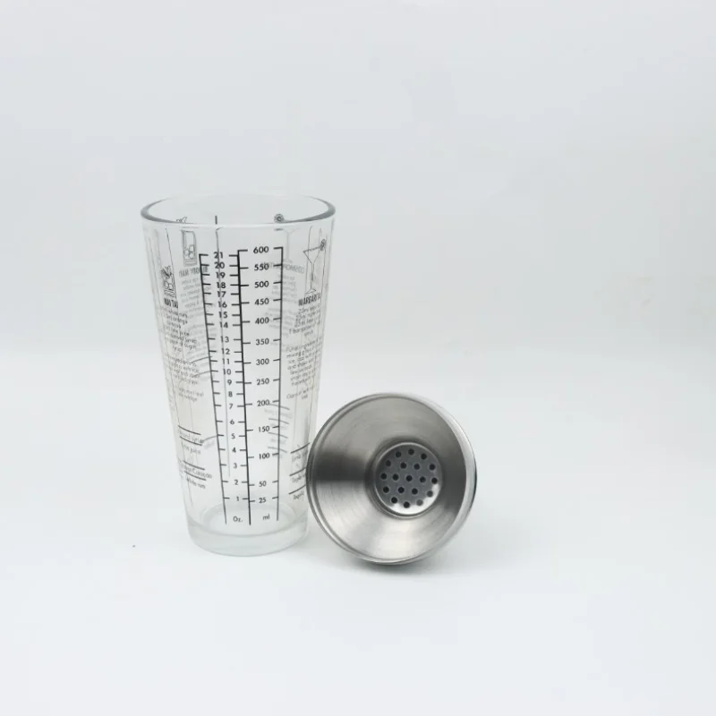 400/600ML Glass Cocktail Shaker Transparent Cup Mixing Shaker Hand Leakproof Party Bar Home Wine Glass Champagne Bartender Tools cocktail shaker