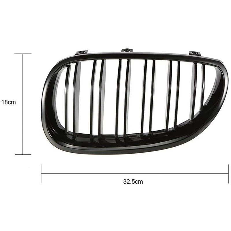 A63K-2 Pcs Front Bumper Hood Kidney Grill & 1 Pcs Oil Level Engine Sensor
