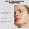 Temperature Change Liquid Foundation No Creasing Light thin Fullcover Concealer Moisturizing Waterproof Female Makeup Product 4