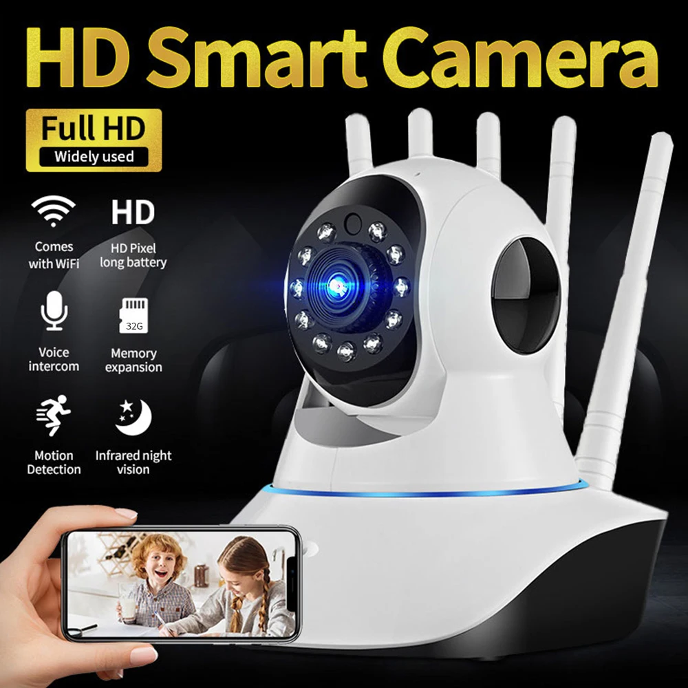 

IP-камера видеонаблюдения HD, 3 Мп, Wi-Fi, PTZ