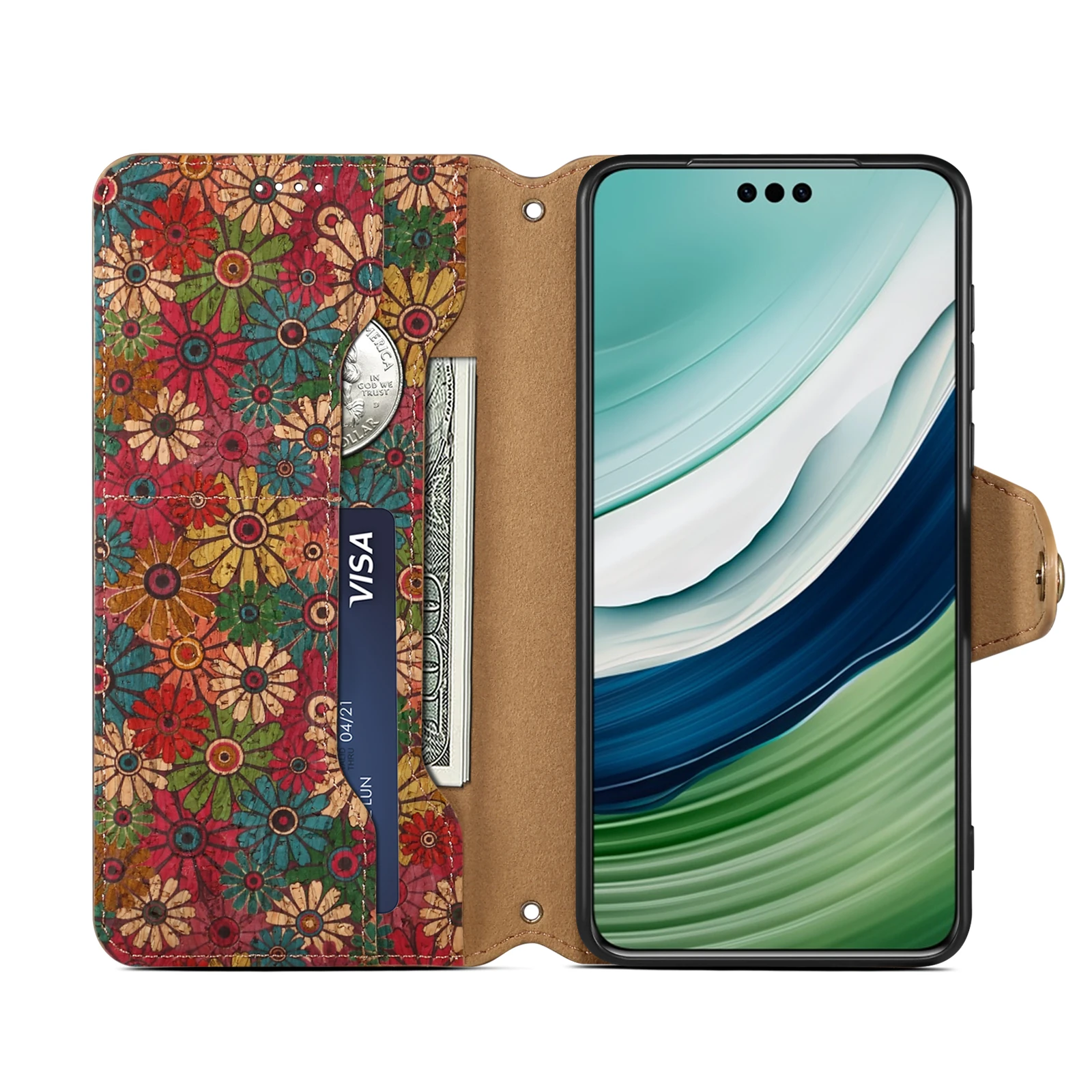 Fashion Floral Leather Flip Wallet Phone Cases For Huawei P60 Nova11 Pro Stand Cover Case For Nova 11 Pro Ultra