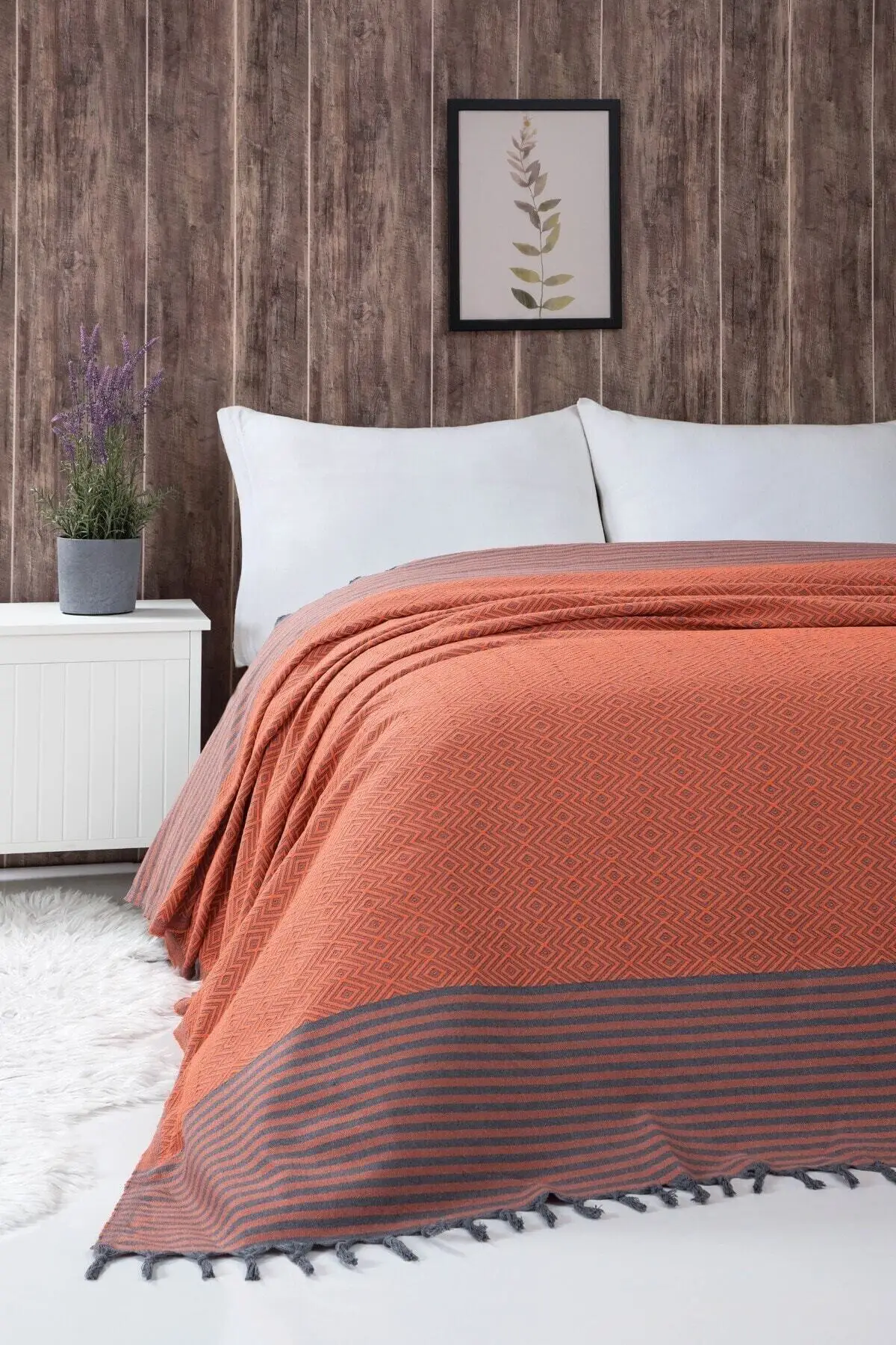 

Inert | Organic Cotton Woven Double Orange Pike 200x250cm (picnic, beach, bed, seat Cover) Cotton Sheets