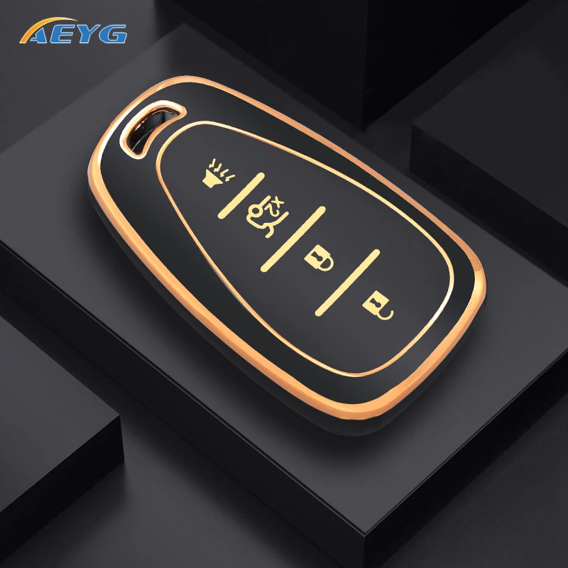 

New TPU Car Remote Key Case Cover Shell Fob For Chevrolet Chevy Camaro Cruze Malibu Sonic Volt Tracker Spark Bolt Trax Keyless