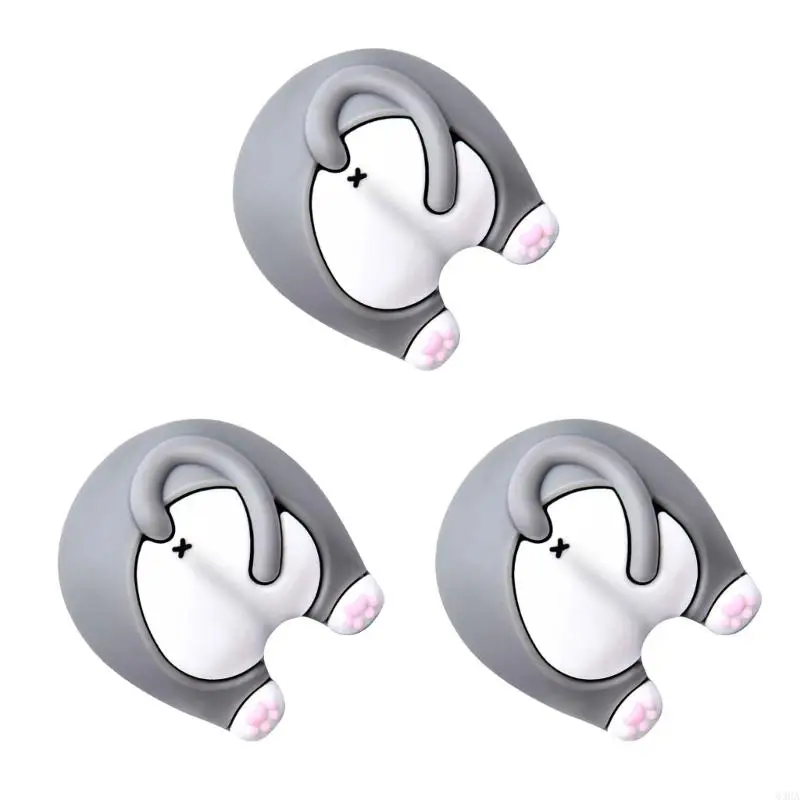 63HA Silicone Door Stoppers Furniture protections Cushions Home Decors Silicone Corner Guards set for Furniture preservations