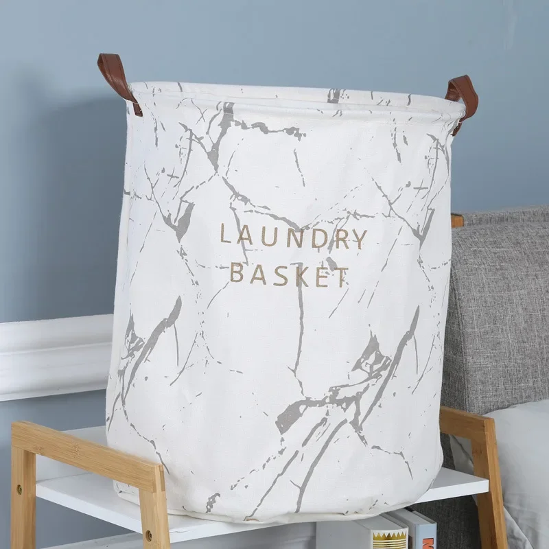 Folding Clothing Laundry Basket Bag Round Storage Large Capacity Clothes Toy Storage Bag Organizer Bucket Waterproof