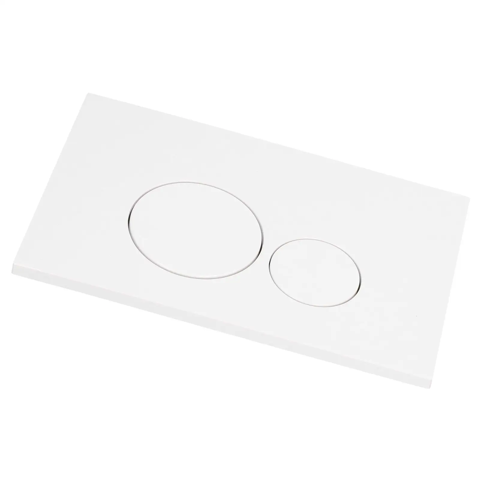 Dual Flush White ABS Squared Round Button Toilet Tank Panel with Concealed Column Latent Button
