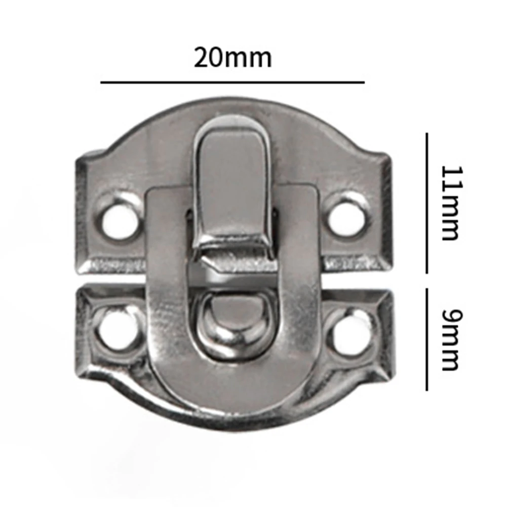 10Pcs Antique Lock Wooden Jewelry Box Decorative Padlock 20x21mm Metal Hasps Latch With Screw Vintage Furniture Hardware