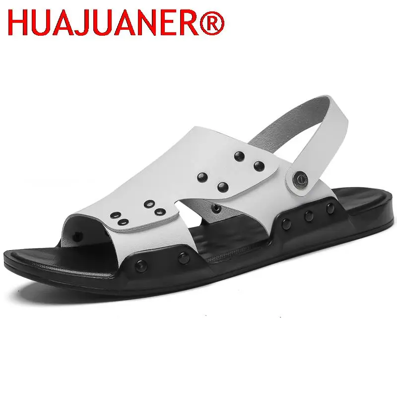 

Men Sandals Genuine Leather Summer Casual Shoes Fashion Comfortable Barefoot Sandals Handmade Men Adult Slippers Chanclas Hombre