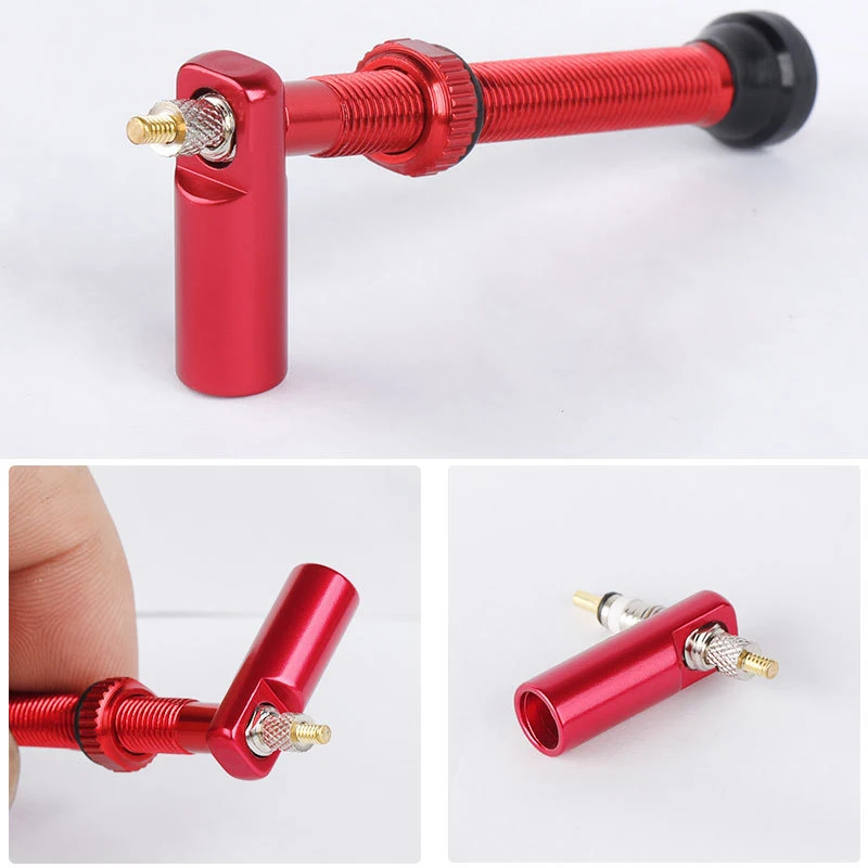 Bicycle Tubeless Valve Cap Dust Cover with Valve Core Removing Function Aluminium Alloy