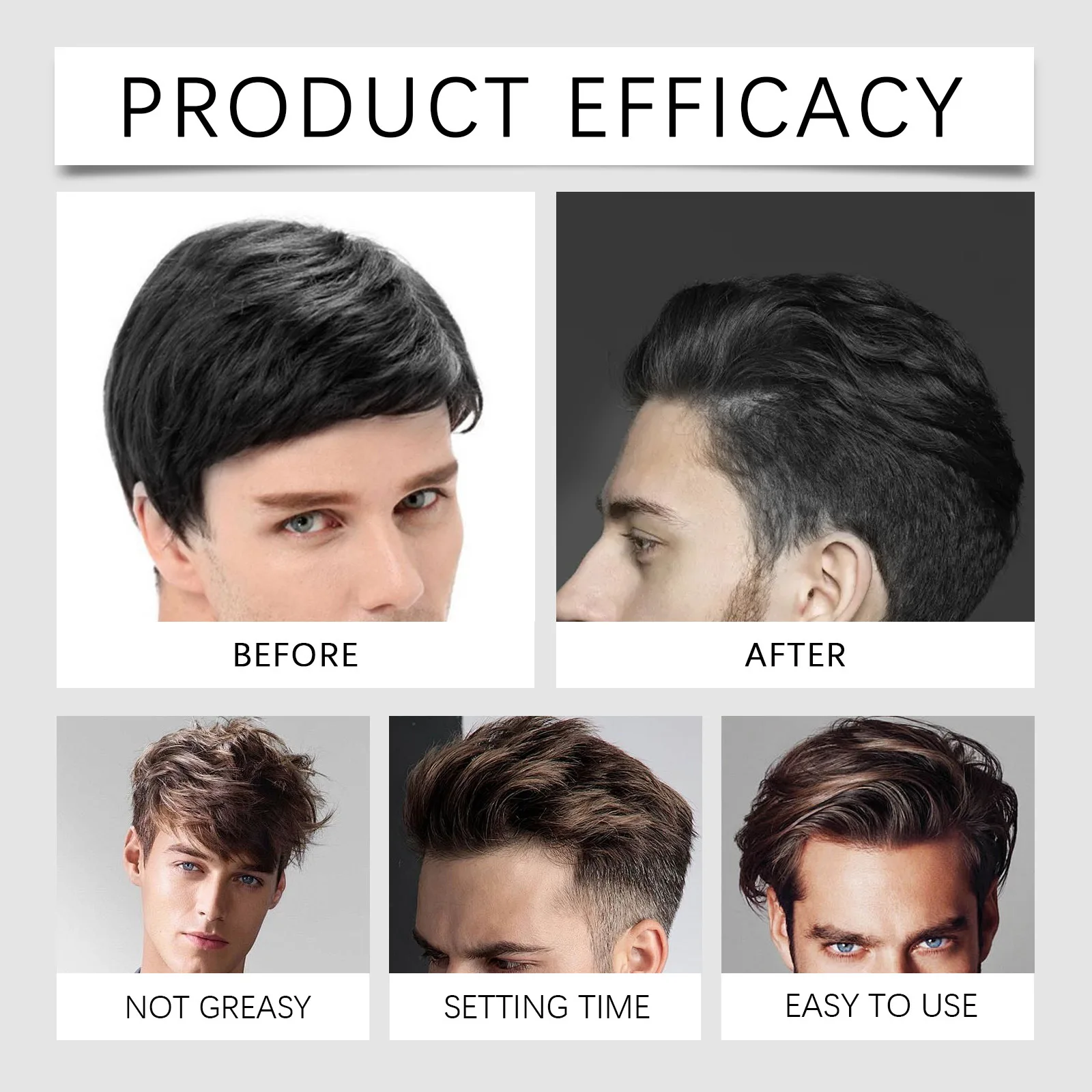 East Moon Matte Fluffy Hair Wax Natural Long-lasting Style Refreshing and Supple Hair Wax Matte Effect Refreshing and Not Greasy 5