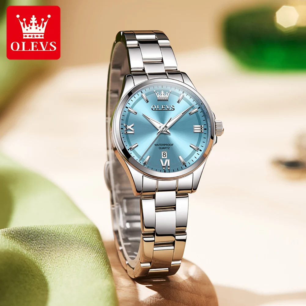 OLEVS Luxury Quartz Watch for Women Elegant Stainl...