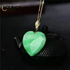 Natural Myanmar Jade Heart Pendant Dry Cyan Yang Green Love Necklace Personality Simple Jewelry for Men and Women Holiday Gifts 3
