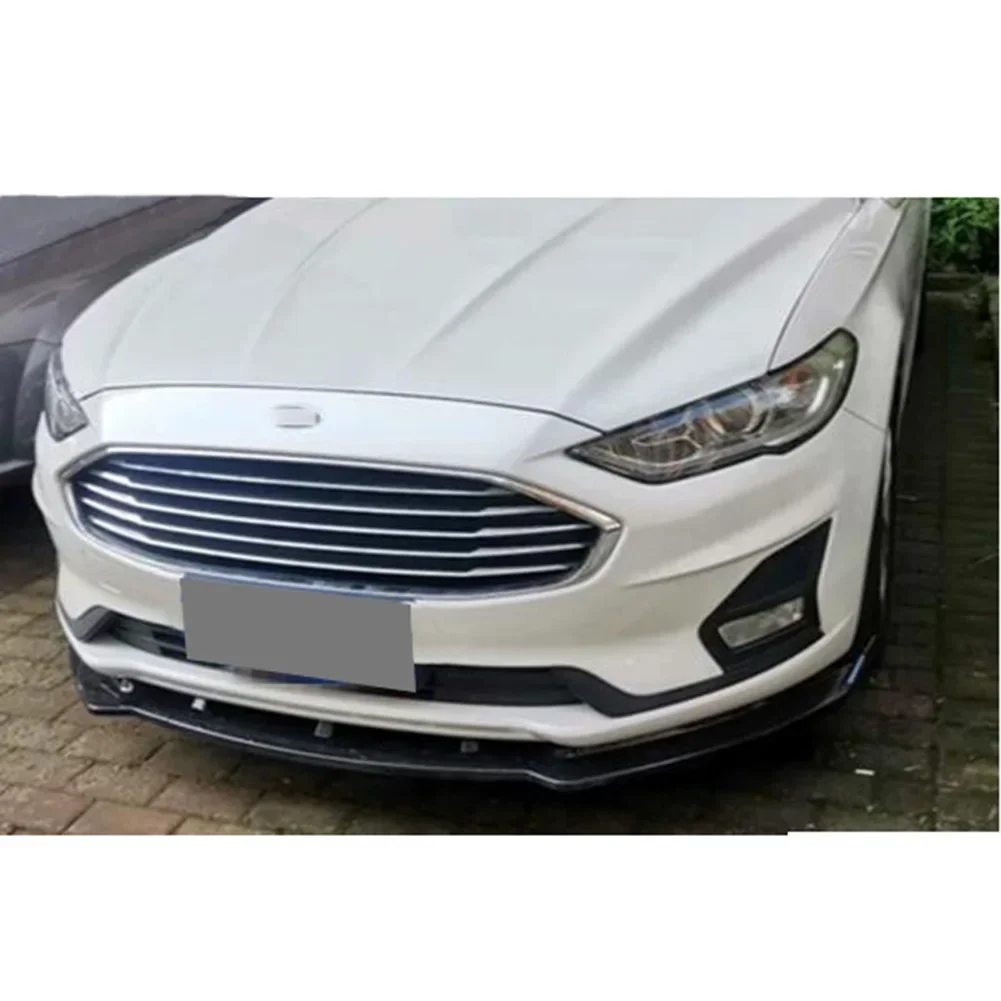 3-Piece Front Bumper Lip Spoiler Kit For Ford Fusion/Mondeo 2013-2016 – Matt Black ABS, Easy Upgrade