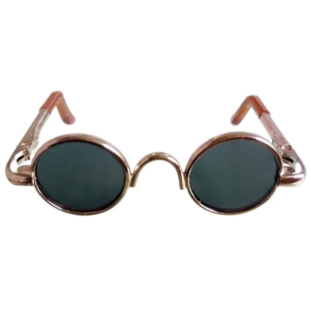 5.5cm Plush Doll Glasses For 10cm Cotton Dolls Round Frame Eyeglasses Dolls Mini Plush Animal DIY Clothes Accessories