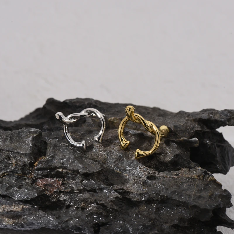 Metal Ear Clip Geometric Earrings For Women Gifts