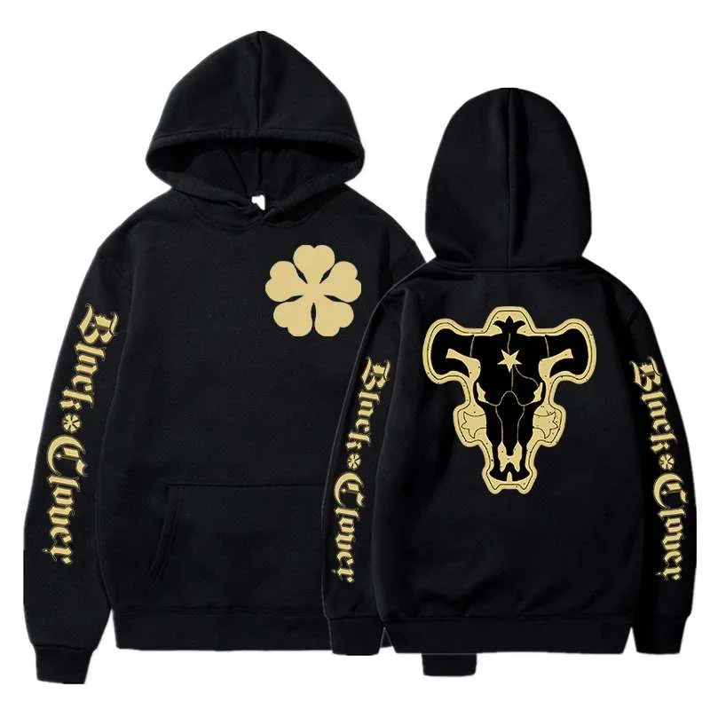

New Japan Anime Black Clover Graphic Hoodie Unisex Fashion Hooded Pullover Casual Streetwear Anime Harajuku Sweatshirt Tops
